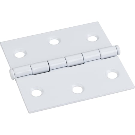 Hardware Resources White 2-1/2"x2-1/2"  Swaged Butt Hinge 33524WH